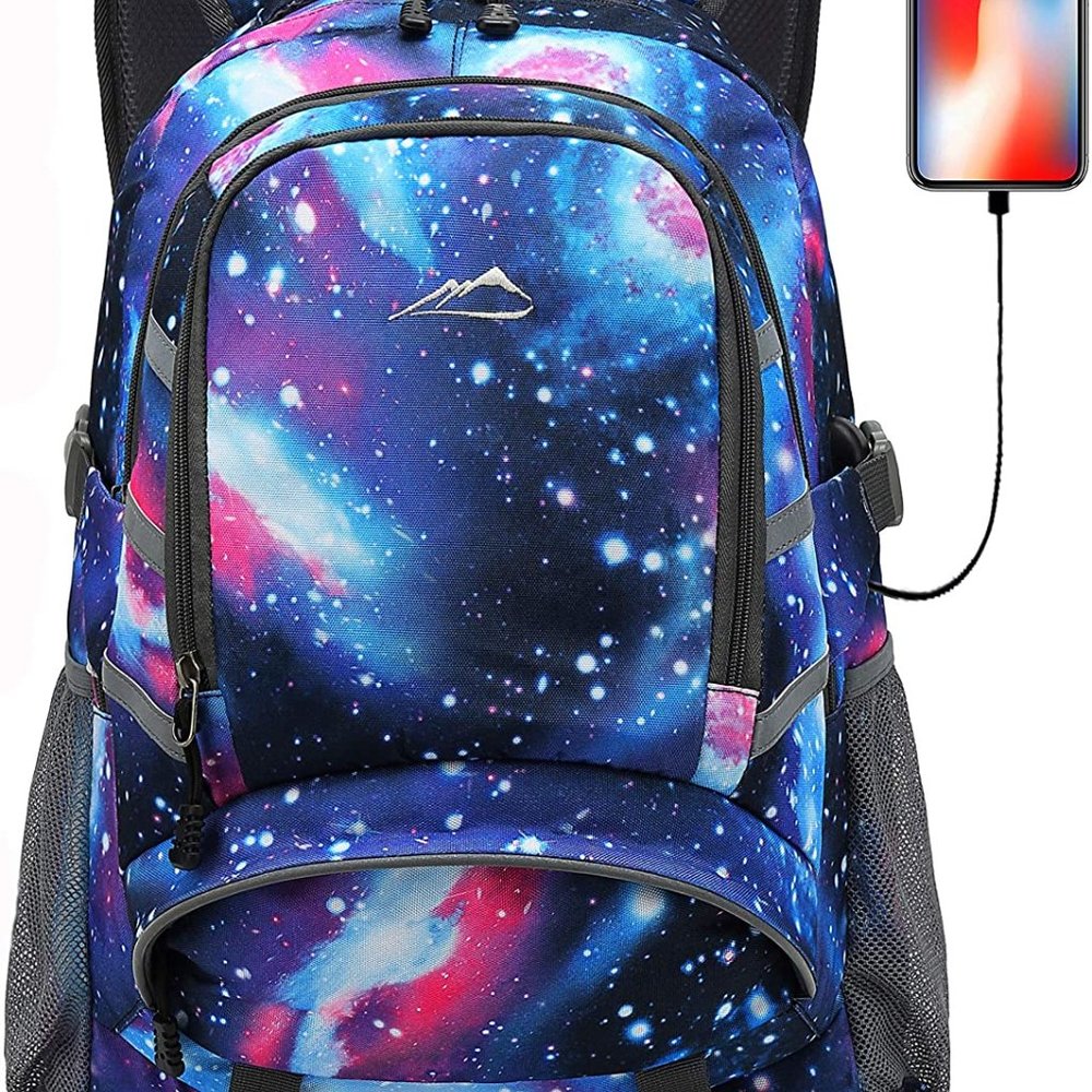 New UNISEX Backpack for School , fits Large Laptop with USB Port - Picture 6 of 12